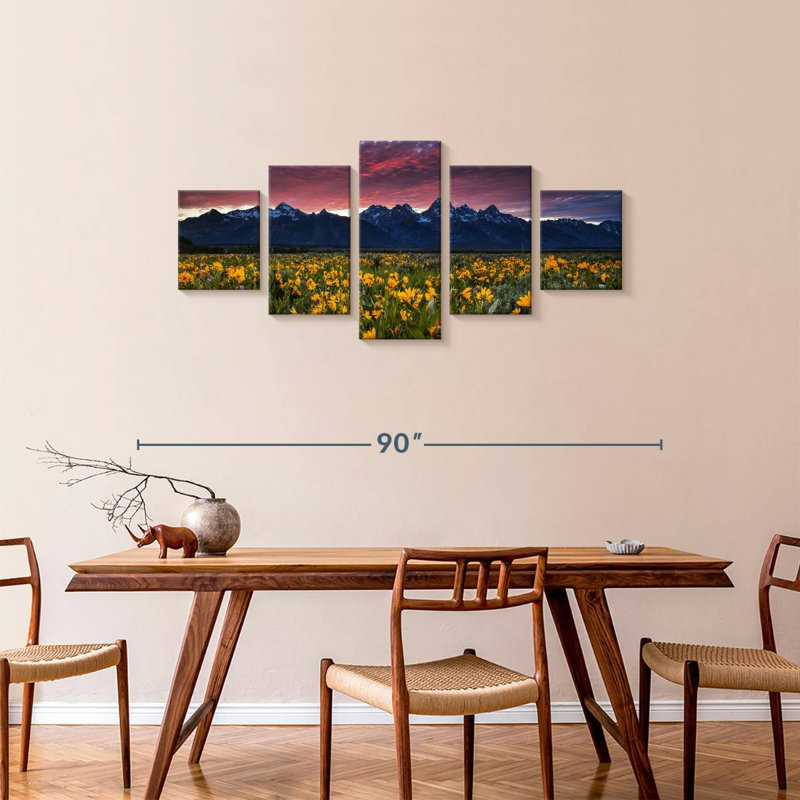 Wildflower Field, 34" H x 74" W