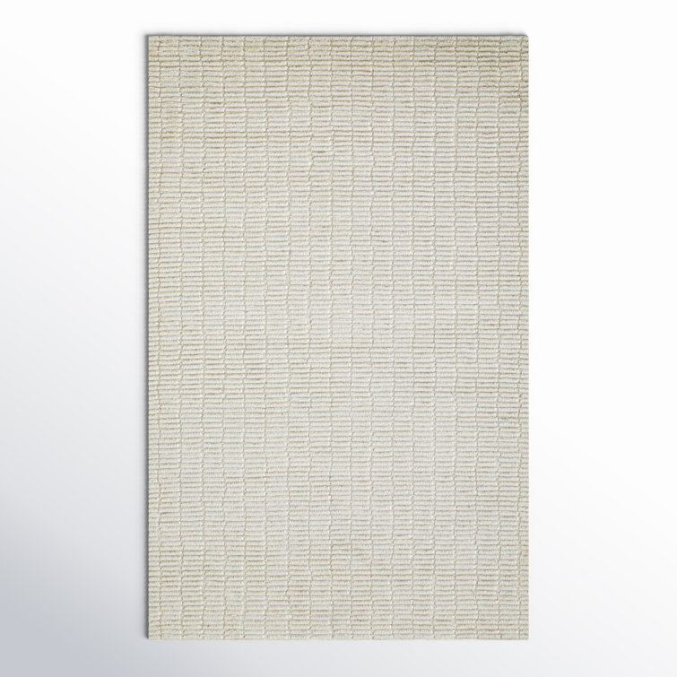 Debra Handmade Tufted Wool Area Rug in Ivory