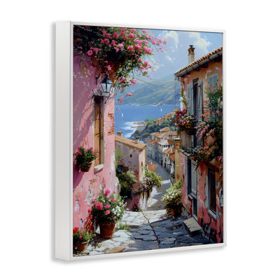 Giclée encadrée, vue de village pittoresque, par Creative Studio
