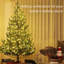 Arbre de Noël artificiel 7 pi, cèdre réaliste clairsemé avec lumières DEL bicolores et 2931 pointes, assemblage facile, arbre de Noël à charnières pour les vacances de bureau à domicile, vert