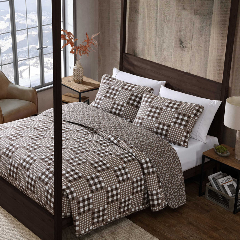 Tommy Bahama Enchantment Cotton Reversible Quilt Set, Twin Quilt + 1 Standard Sham