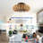 20" Rattan-Inspired Flush Mount Ceiling Fan with Remote Control for Boho and Coastal Interiors