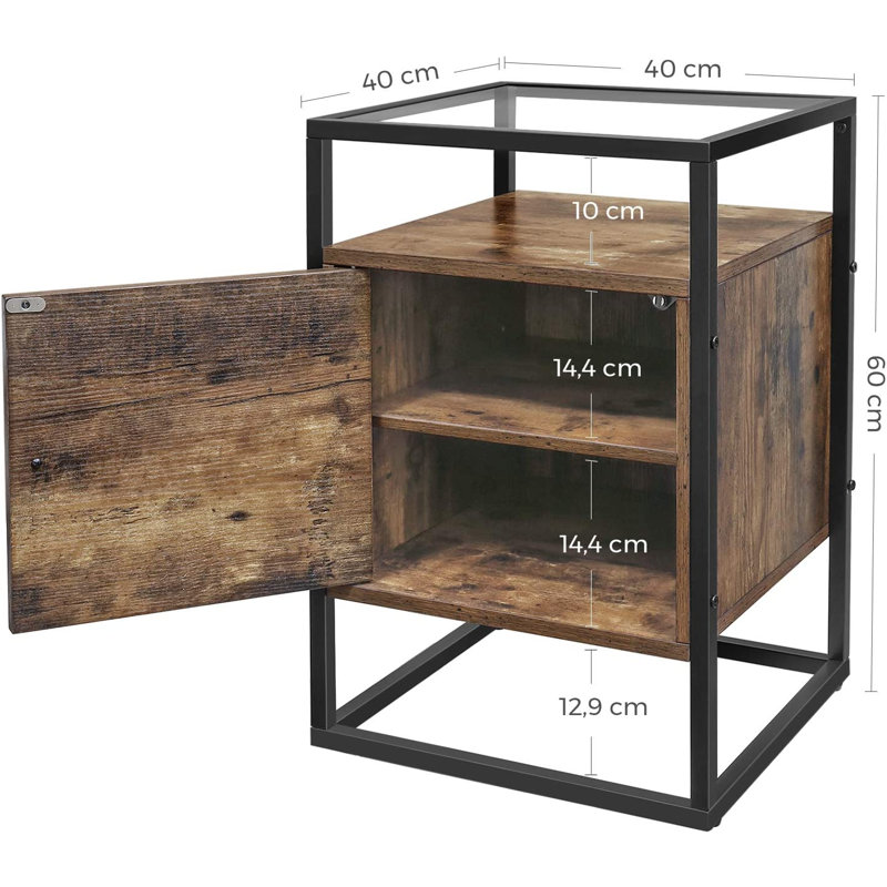 Wendell 40cm W Manufactured Wood Bedside Table