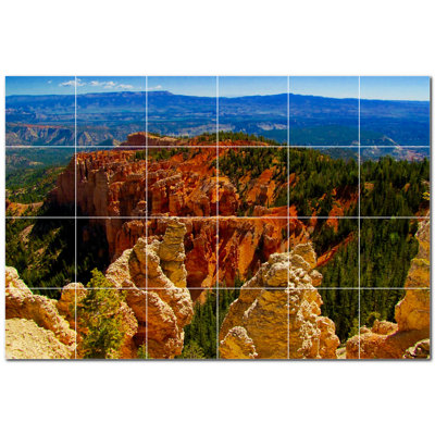 Canyon Photo 4.25'' x 4.25'' Satin Ceramic Decorative Mural
