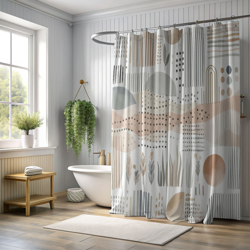 Rideau de douche 1 pièce Cozy Nursery, H 74 po x l 71 po