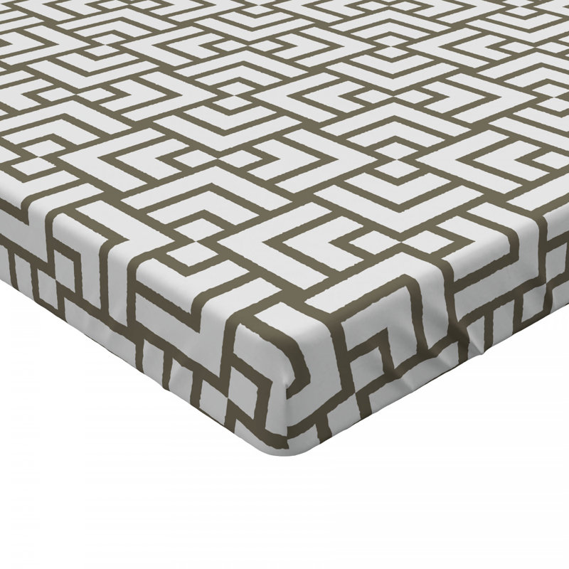 Microfiber Geometric Fitted Sheet, Twin XL Fitted Sheet