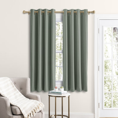 Cedarpoint Elegant Stripe Design Grommet Short Room Darkening Curtain Panels