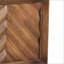 Armoire décorative fabriquée à la main en bois de manguier et en fer avec porte à carreaux chevron pour un décor Mid-Century moderne et bohème