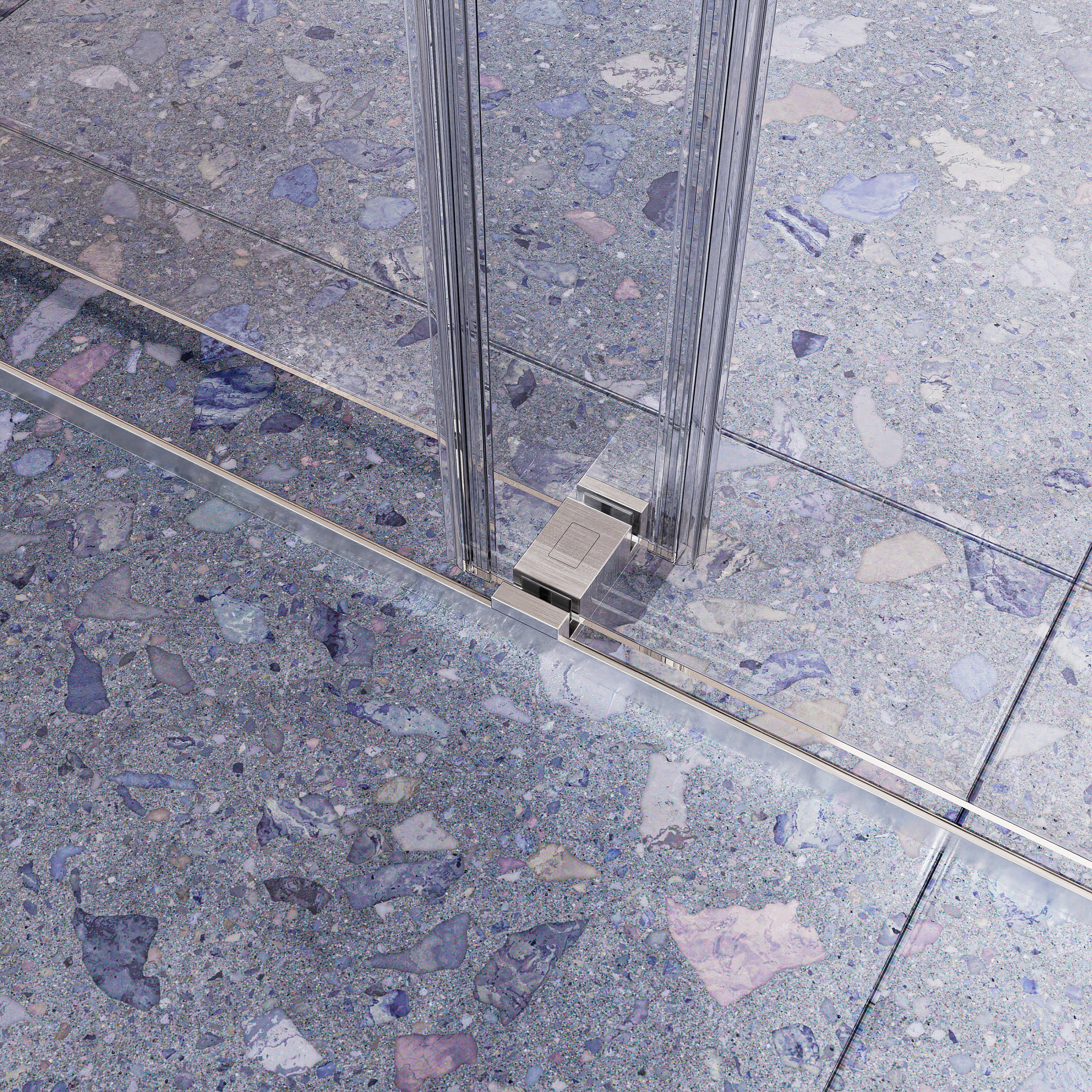 LILI 68-72-inch*76-inch Double Slide Closing Shower Door