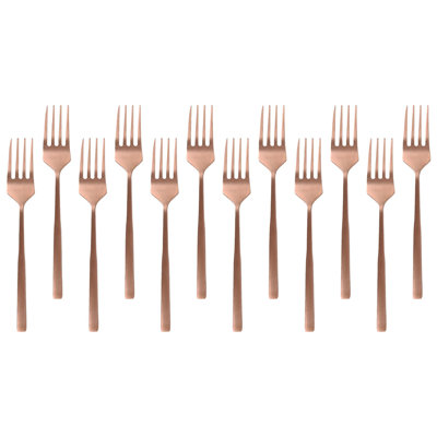 Argon Tableware - Stainless Steel Cake Forks - Set of 12