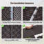 Carreaux de terrasse à emboîtement de patio, tuiles de terrasse carrées composites de 12 po x 12 po, carrelage extérieur en plastique à quatre lattes pour cour arrière pour porche de balcon (brun foncé, paquet de 27)