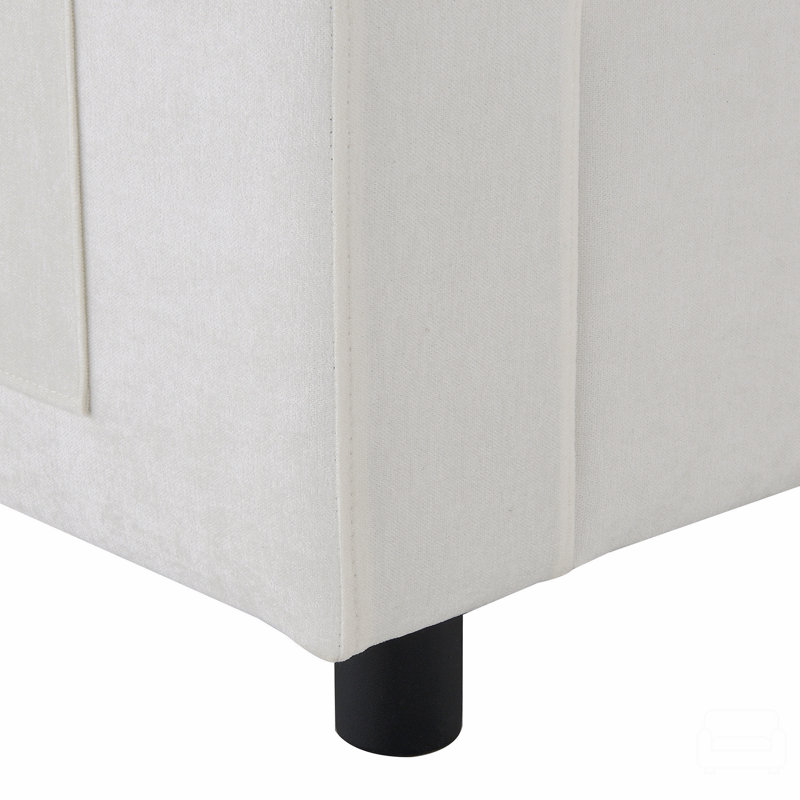 Canapé modulaire 86,5 po Chenille, Chenille blanche
