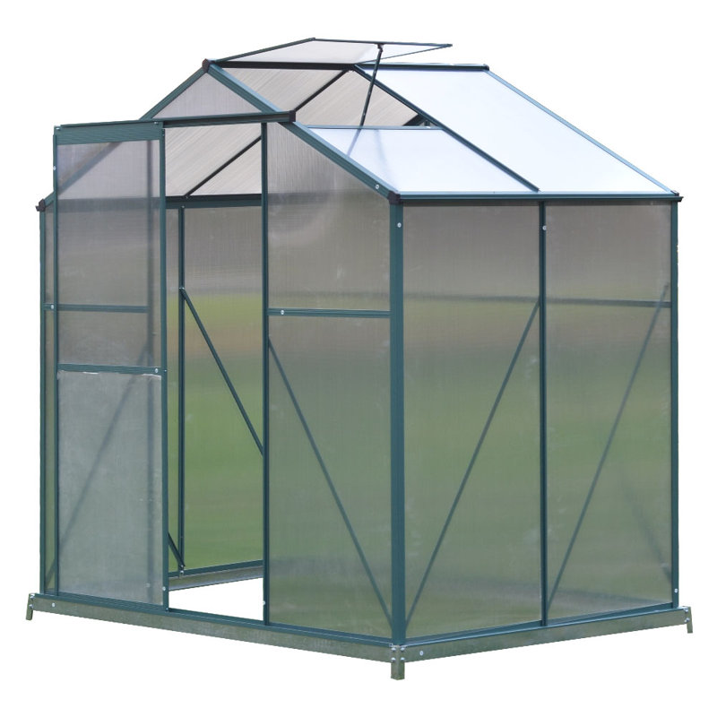 Aiza Greenhouse, 195cm H x 190cm W x 130cm D, Green