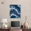 Abstrait bleu azur sur toile, art abstrait bleu sarcelle -424949136-424949151