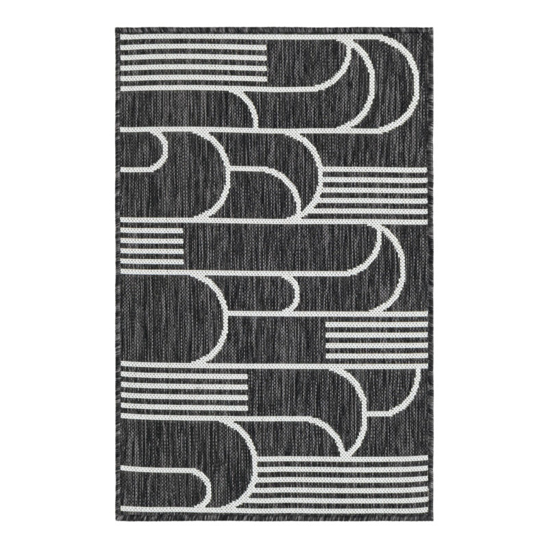 Tapis intérieur / extérieur moderne, Rectangle 2 pi x 3 pi 1 po