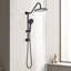 Wall Mounted 10" Rain And Handheld Shower - Matte Black Metal Scratch Finish System With Relaxing Bath Experience