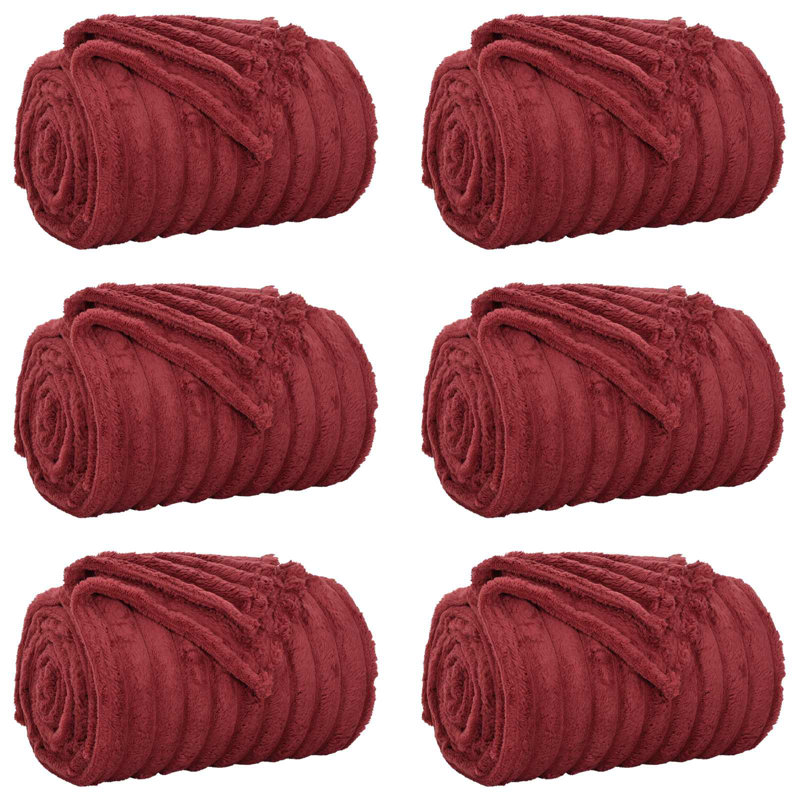 3.2-43 Throw Blanket, 270cm x 240cm, Bordeaux Red