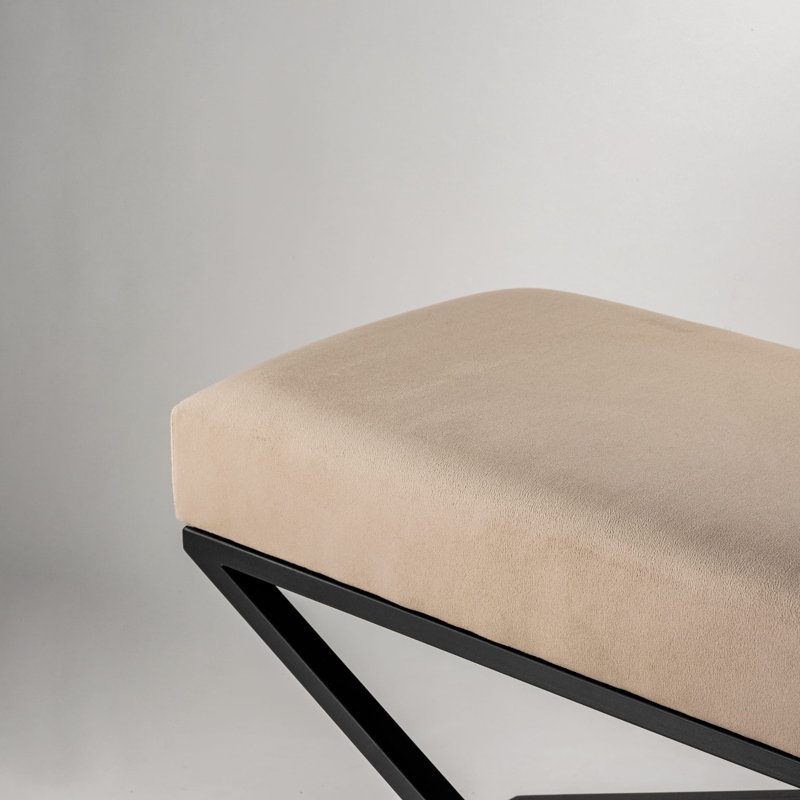 Elinah Velvet Upholstered Bench, H50 x W110 x D35cm