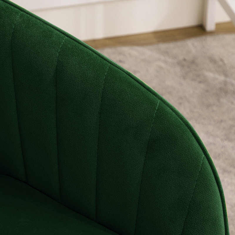 Fauteuil de bureau Velvet Ty, Vert