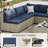 5 Pieces Design-Oriented Rattan Patio Conversation Sets With Cushions-172917707