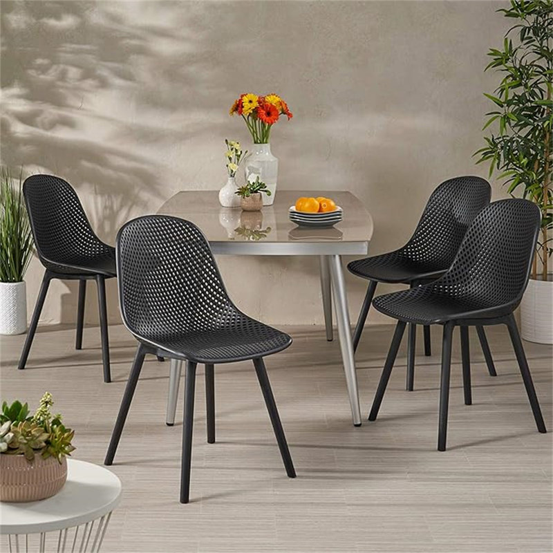 FAUTEUIL POSEY (ENSEMBLE DE 4), Noir