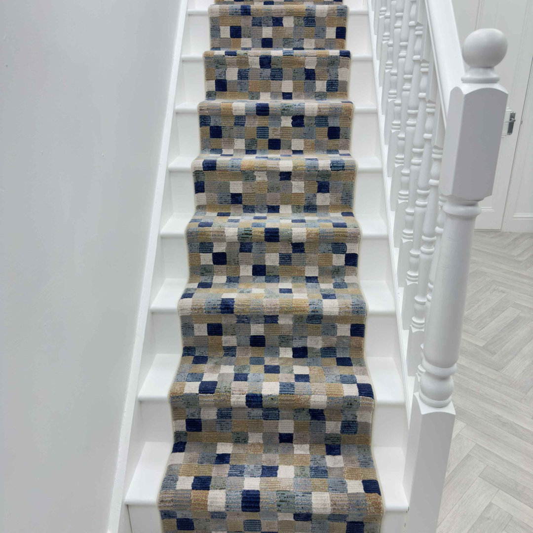 Eclipse Multi / Blue Stair Runner – Soft & Durable Carpet Runner for Stairs & Staircases, Multiple Lengths