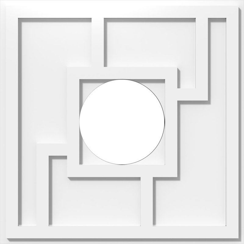 Médaillon de plafond contemporain en PVC de qualité architecturale Knox, H 20 po x l 20 po x P 1 po