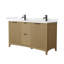 Palmilla 60" Freestanding Double Bathroom Vanity with Cultured Marble Top-48314155-48314152-204959696