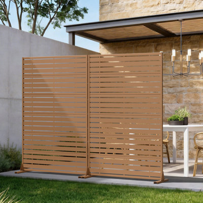 72-in H x 94-in W x 16-in D Metal Outdoor Garden Privacy Screen Fence Panel