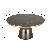 30" Round Coffee Table Glass/Sintered Stone Top With Brushed Rim And Tempered Glass Base-109375843-109375844