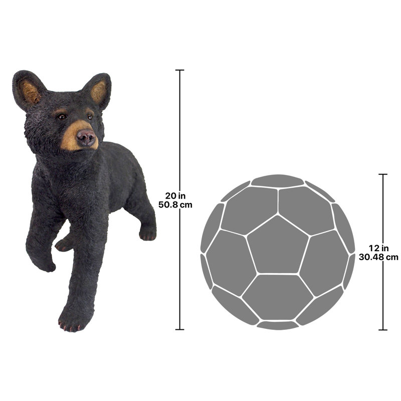 Statue d'ours noir Snooping Cub