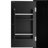Bathroom Floor Storage Cabinet - 4 Doors Black Adjustable Shelves Tall In-1607956151