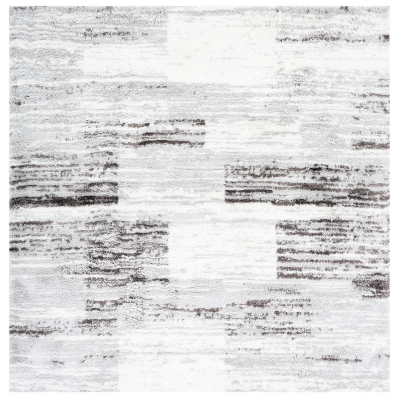 Tapis abstrait Omaury Performance, Carré 7 pi