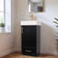 Ensemble de meuble-lavabo simple 18 po noir
