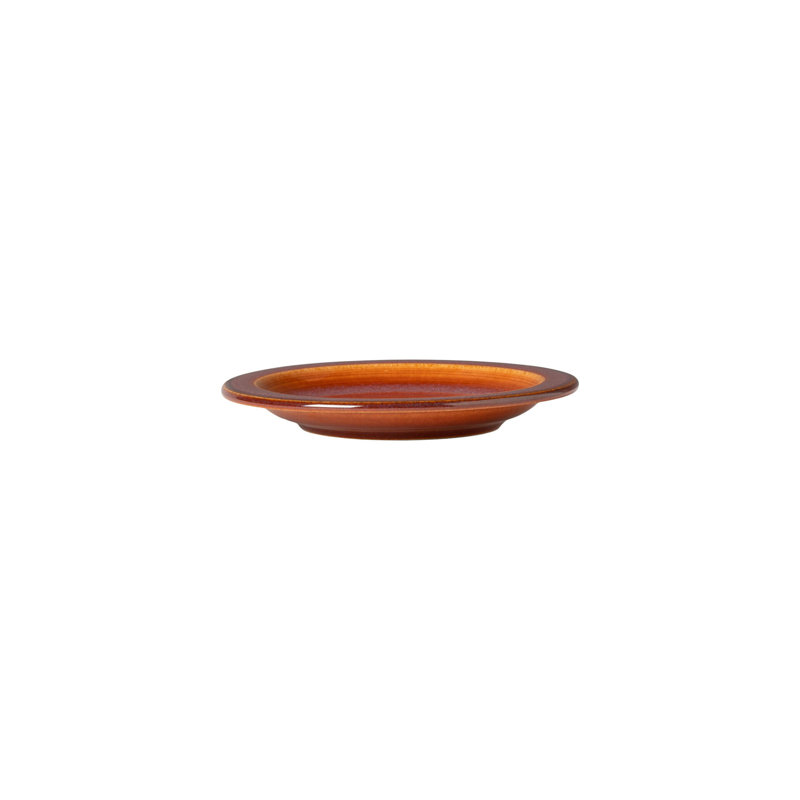 Poterie Handmade Stoneware Appetizer Plate, Caramel