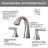 Topcraft Two Handle Bathroom Sink Faucet With Pop-Up Drainer-115607279