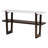 Narrow Console Table with Marble-Effect Top, Retro Entryway Table with Open Shelf, Sofa Table for Entryway, Hallway and Living Room (Espresso)-1882794803