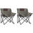 Camping Chairs With Pocket Foldable 2 Pcs Leave Print-365856603