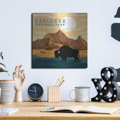 Badlands National Park A' by Jean Plout Metal Wall Art
