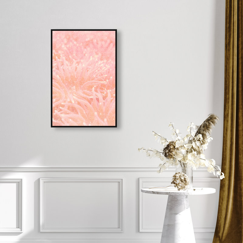 Deep Sea Flowers Print by Oliver Gal, 16"H x 11"W, Black Floater Frame