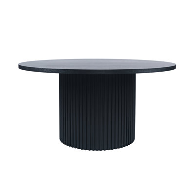 Cambree 60" Mid-century Fluted Dining Table - Black