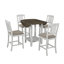 Table de salle à manger pliable en forme de feuille avec espace de rangement, table de salle à manger pour 4 personnes avec 4 chaises, convenant aux petits restaurants et aux salons, peu encombrante, en bois massif