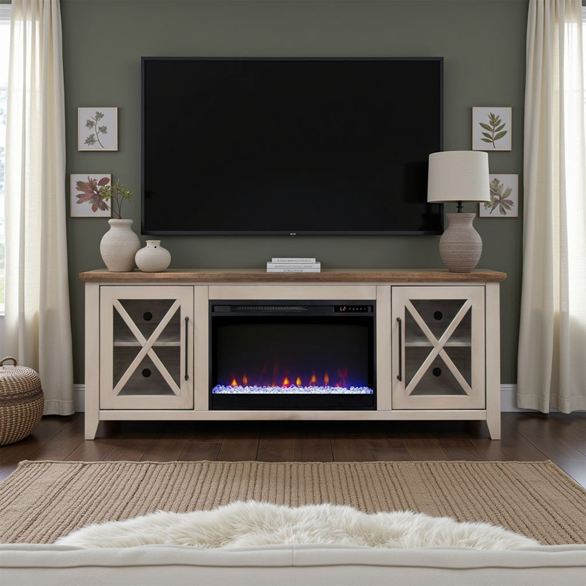 August Grove® Ithaca Fireplace TV Stand | Wayfair