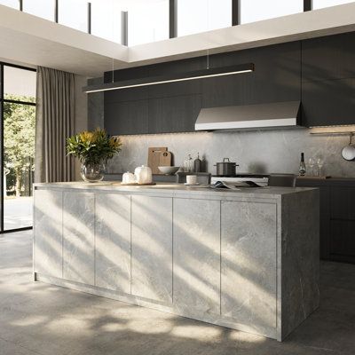 94.5"W Large Kitchen Island Double Side