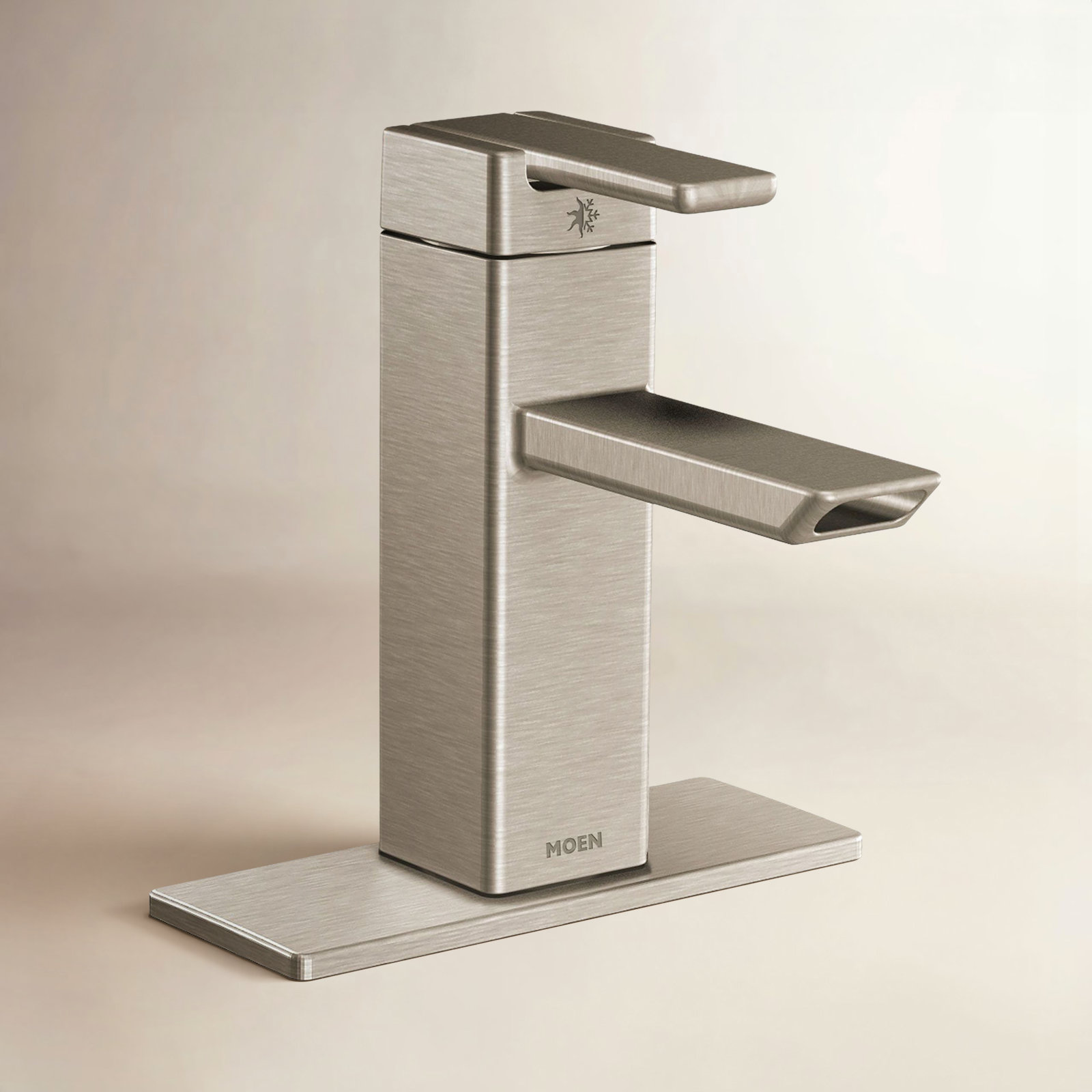 90 Degree Single-Hole Faucet with Drain, Brushed Nickel