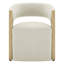 Chaise rembourrée avec roulettes cachées-2047976703