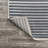 Kentarius Minimalist Striped Plaid Machine-Washable Dark Gray/Cream Rug-2011607585