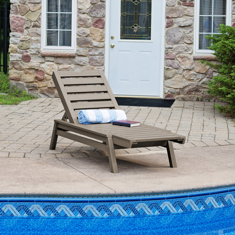 Jiwoo Outdoor Chaise Lounge, Woodland Brown