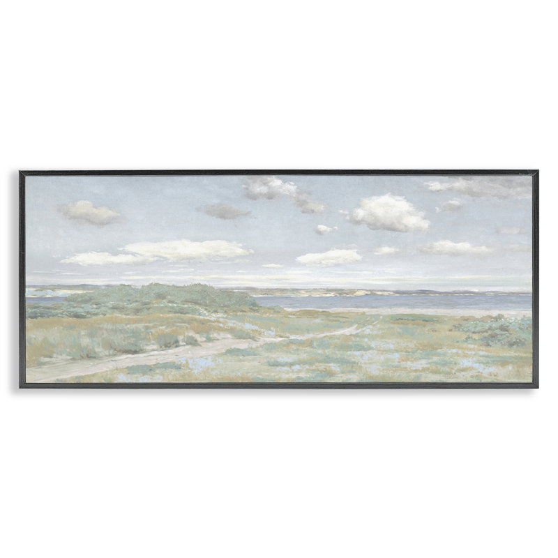 Chemin vers l'eau, estampe numérique, conception par Christy McKee, H 10 po x l 24 po, Giclée noire de minuit encadrée