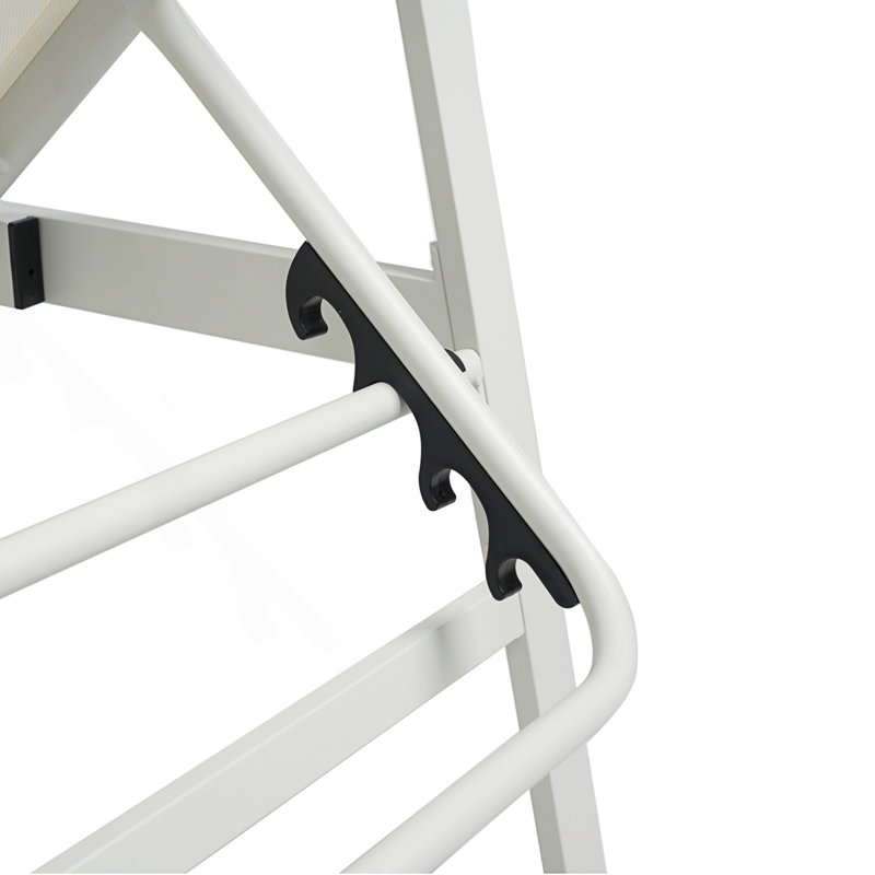Ensemble de 2 chaises longues, Blanc